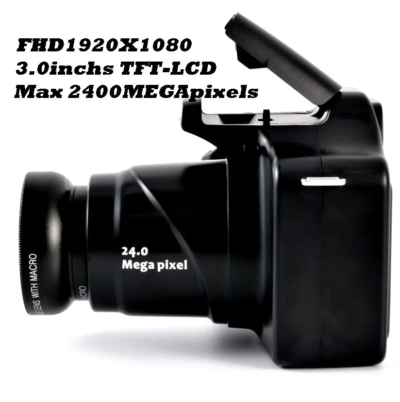 18x Hd Digital Camera Mirrorless 1080p 3.0 Inch Lcd Screen Tf Card Camera