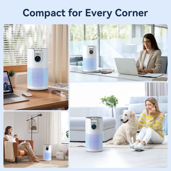 Air Purifier for Home Large Rooms Up to 1500ft² with Aromatherapy, HEPA Air Purifier for Allergies, Air Quality Monitor