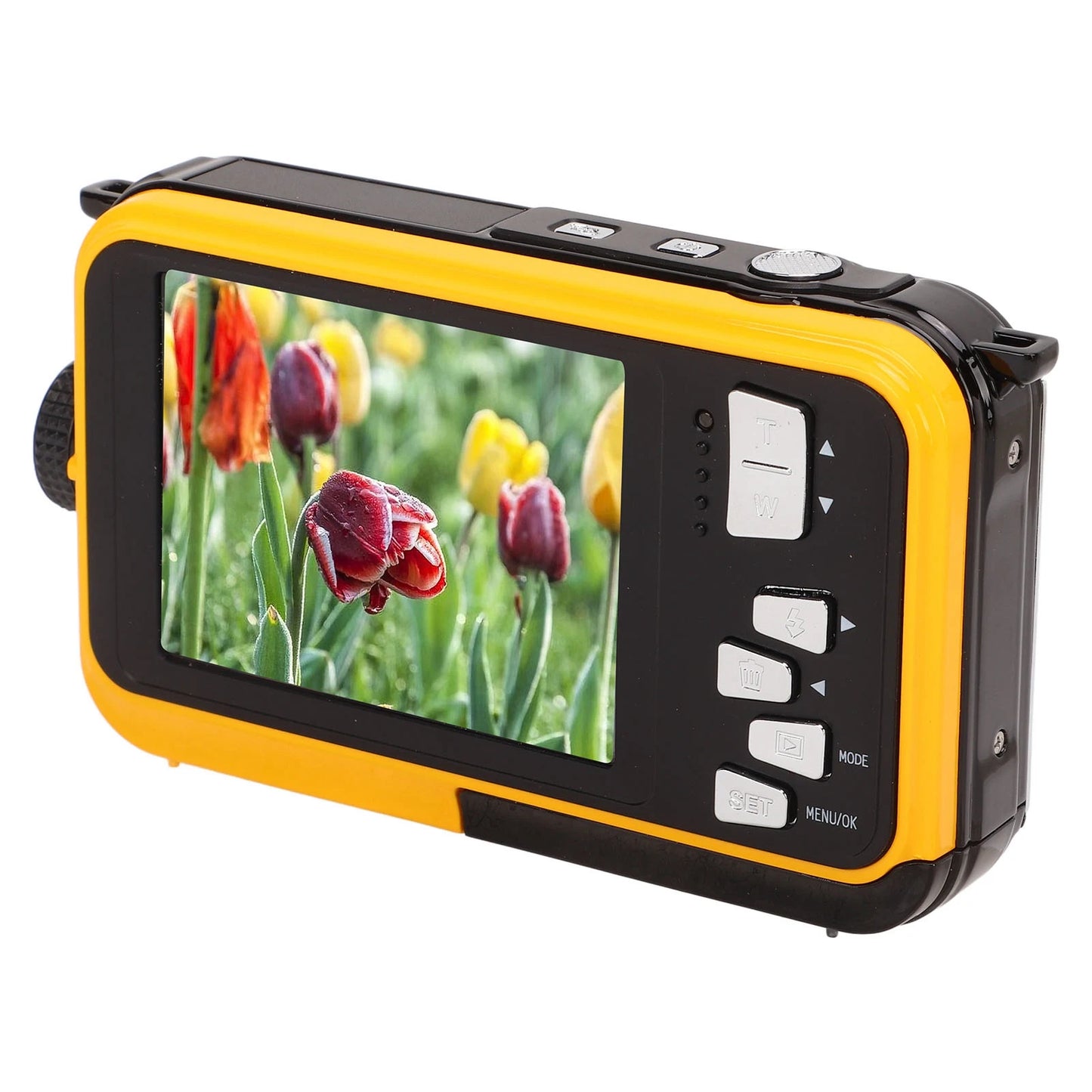 Full HD 2.7K 48MP 10ft Waterproof Underwater Digital Camera 16X Digital Zoom Front Rear Double Screens Water Resistant Camera