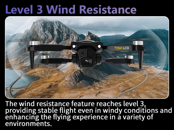 TD12LCD with Motor Brushless Drones with LCD Screen RC Optical Flow Positioning Quadcopter for Beginners