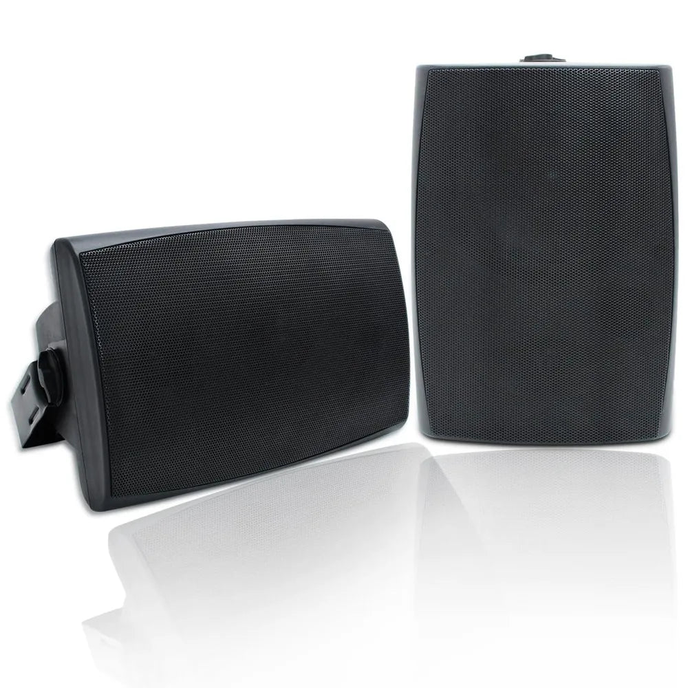 Herdio 6.5 Inches Outdoor Bluetooth Speakers 2 Way Wall Mount Sound Box Home Theater Subwoofer  for Porch Backyard (a Pair)