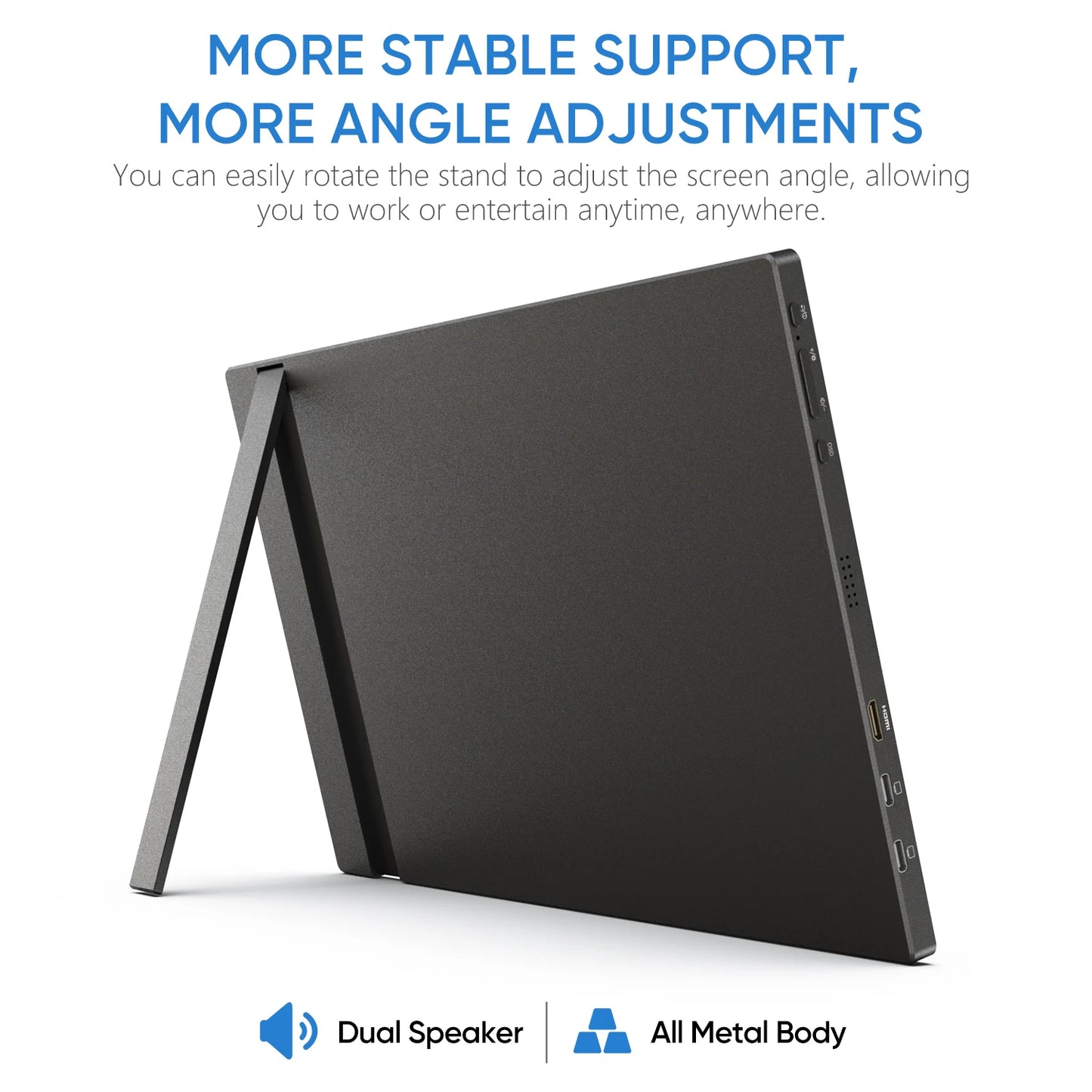 ARZOPA 16.1'' 100% sRGB Portable Monitor 1080P Second Monitor External Screen for MAC Laptop PC Xbox/PS/Switch,Z1C